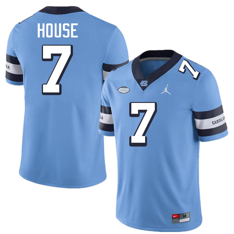 #7 Khmori House North Carolina Tar Heels Jerseys,Apparels,Uniforms Stitched-Throwback Blue